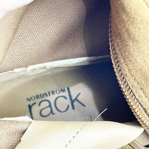 Nordstrom Rack Knee High Square-Toe Stretch Boot Brown Suede Size 5M - Picture 6 of 9